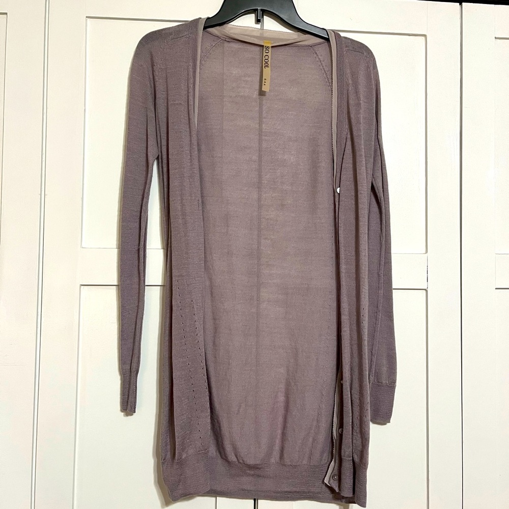 Thin light purple cardigan